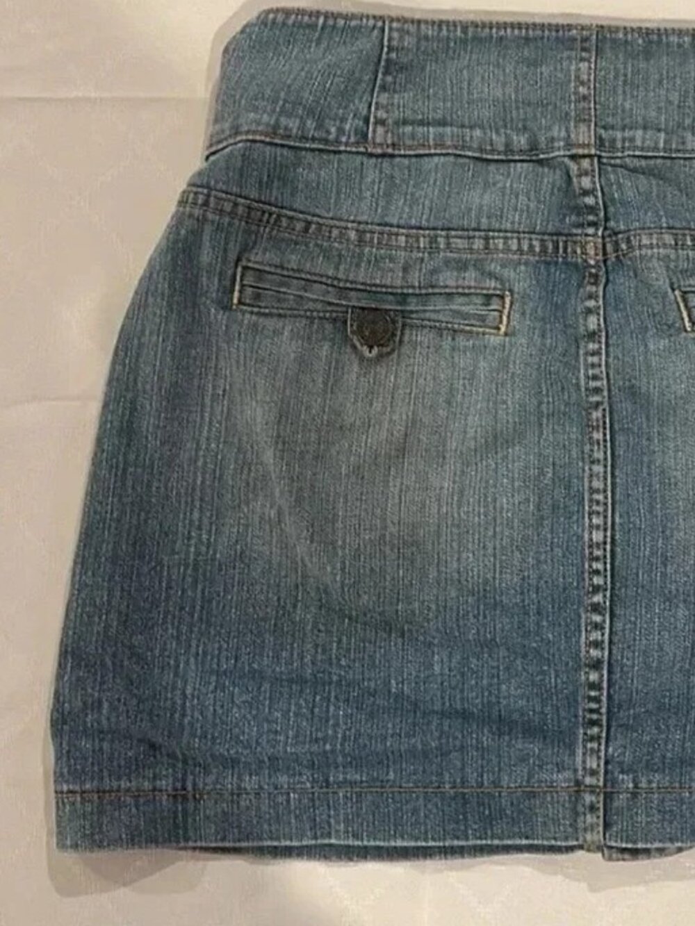 Denim Jean Mini Skirt Button up size 9 excellent condition🤩 - Picture 2 of 2